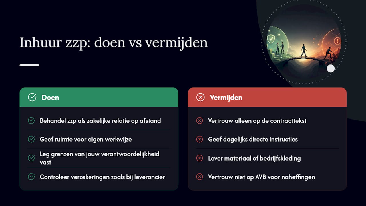 Contractclausules zijn pas het begin — overview diagram