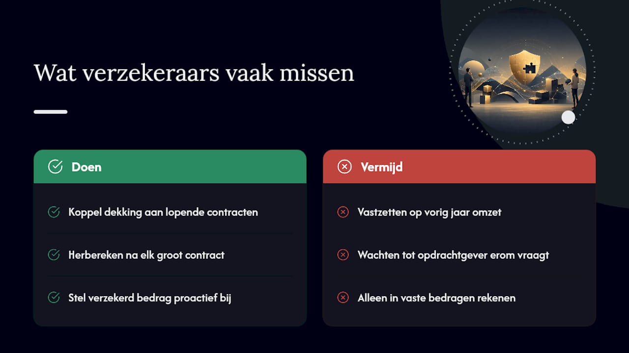 Wat de meeste adviezen over beroepsaansprakelijkheid over het hoofd zien — overview diagram