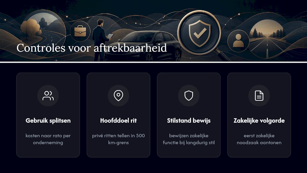 Vier controles voor de zakelijke autoaftrek
