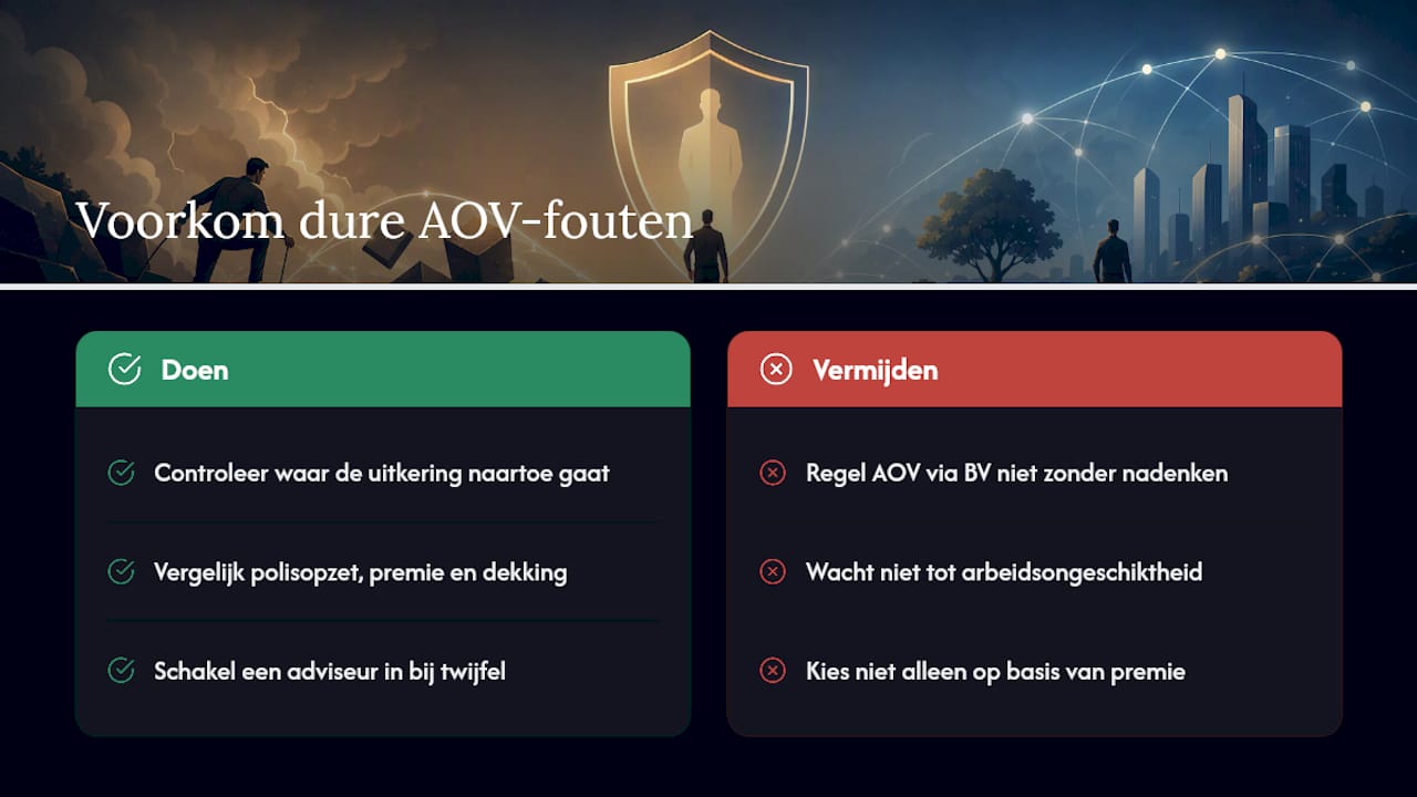 Waarom een verkeerd ingerichte AOV je duur komt te staan — overview diagram