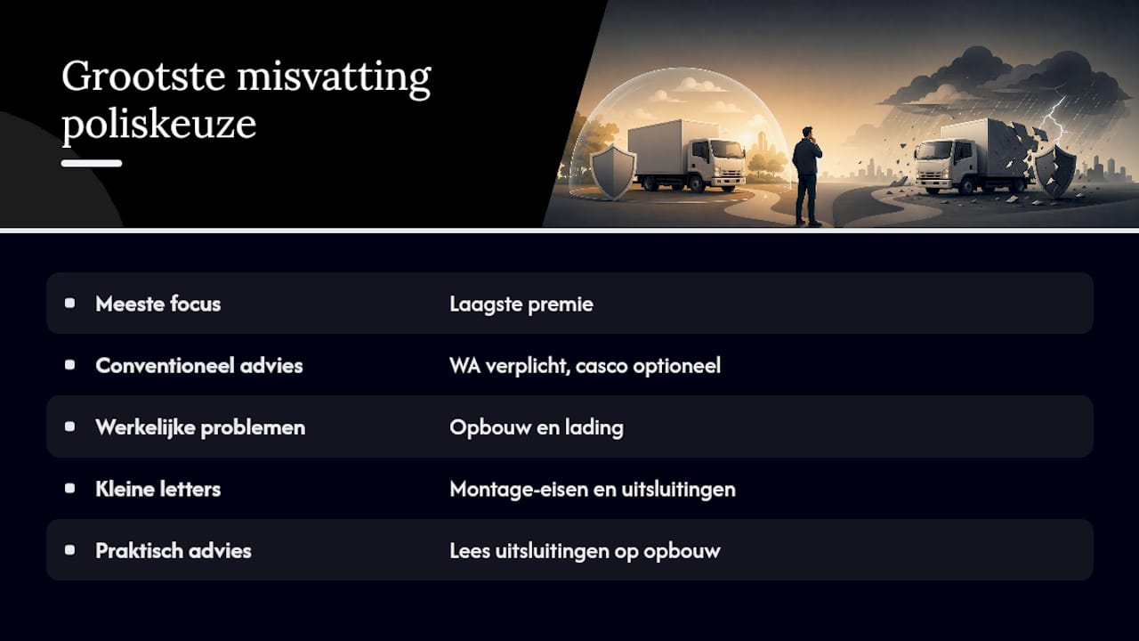 De grootste misvatting over bakwagenverzekeringen — overview diagram