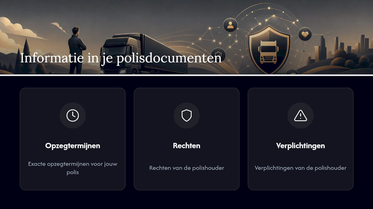 Drie onderdelen van verzekeringspapieren