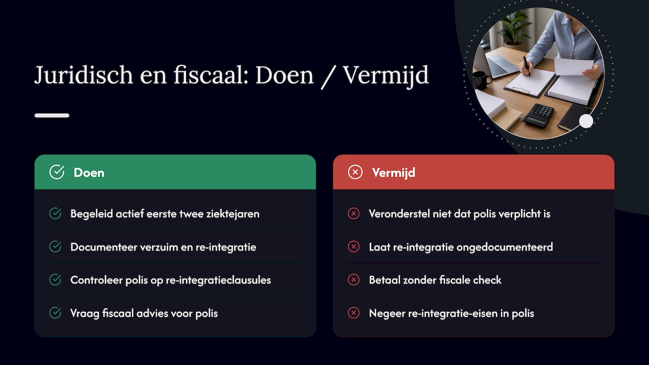 Juridische en fiscale aspecten van WGA-hiaatverzekeringen voor werkgevers — overview diagram