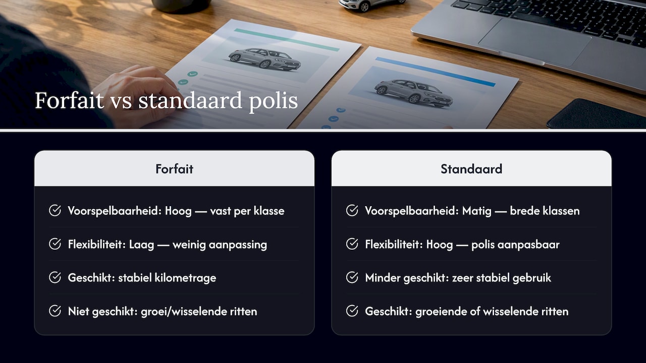 Vergelijking tussen twee zakelijke kilometerverzekeringen